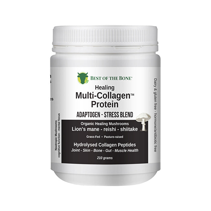 Best Of The Bone Best of the Bone Healing Multi-Collagen Protein Powder Adaptogen-Stress Blend (Organic Healing Mushrooms: Lion's Mane Reishi Shiitake)