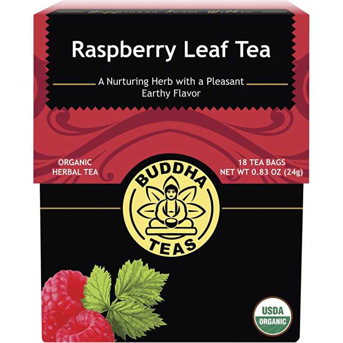 Buddha Teas Organic Herbal Tea Bags Raspberry Leaf Tea 18pk