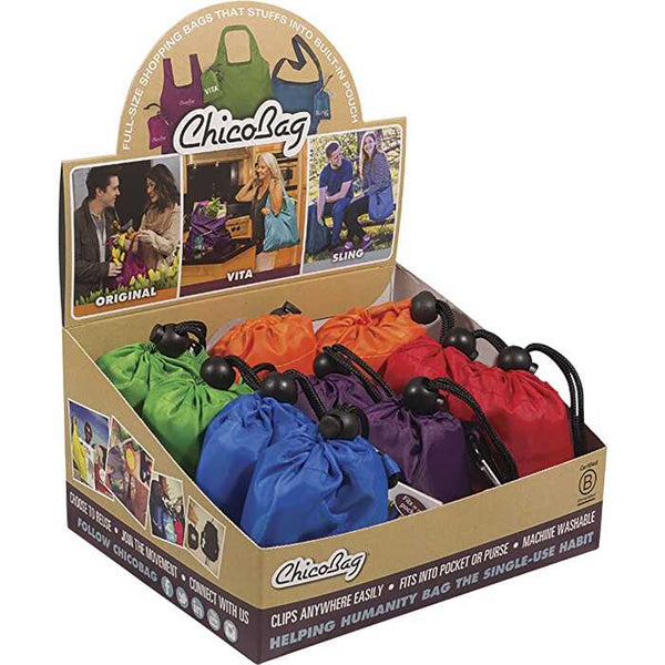 Chico Bag Reusable Shopping Original Bag & Pouch (Colour may vary) x10