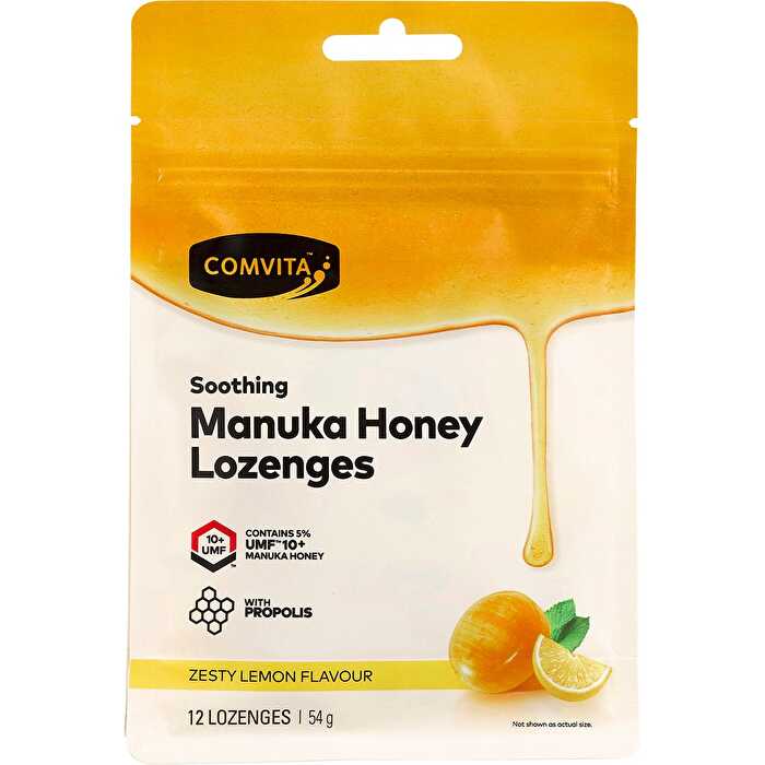 Comvita Manuka Honey Lozenges Zesty Lemon 12x4.5g