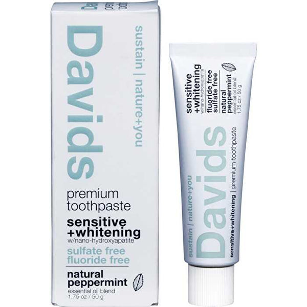 David's Toothpaste Sensitive + Whitening Peppermint 50g