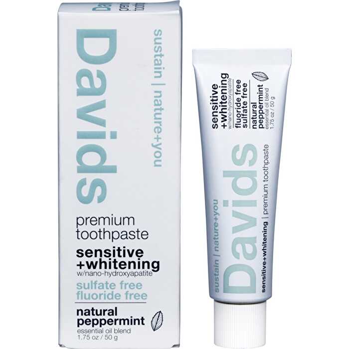 David's Toothpaste Sensitive + Whitening Peppermint 50g