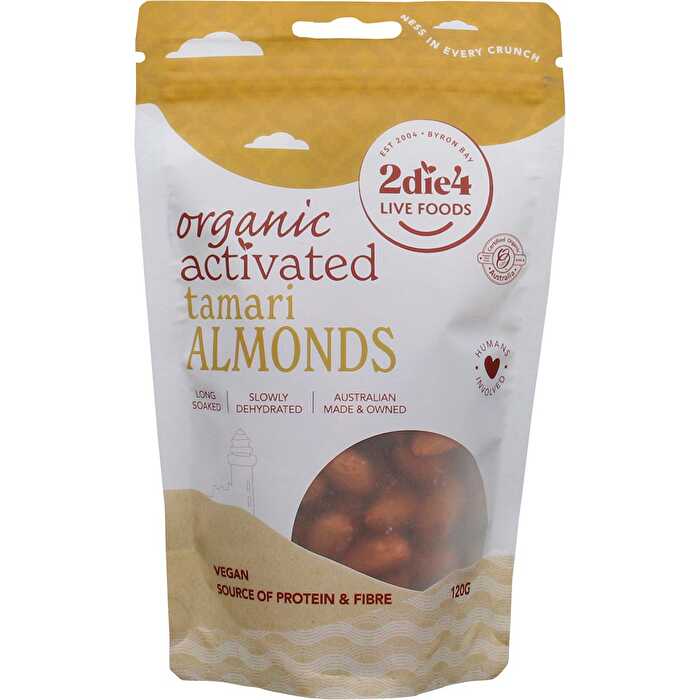 2die4 Live Foods Organic Activated Tamari Almonds 120g