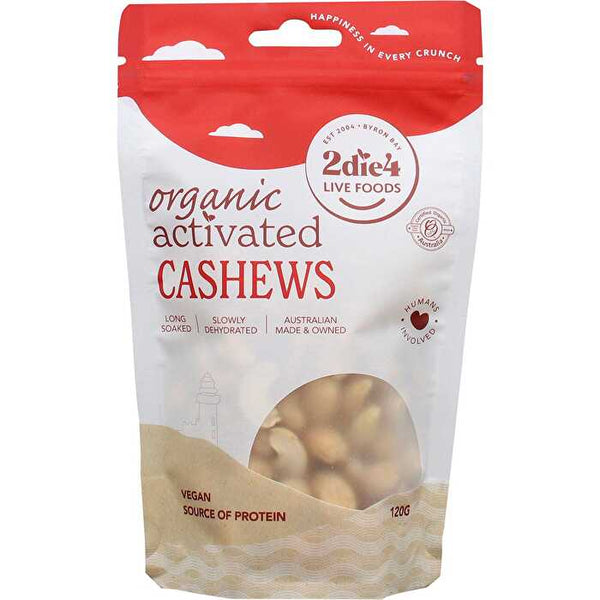 2die4 Live Foods Organic Activated Cashews 120g