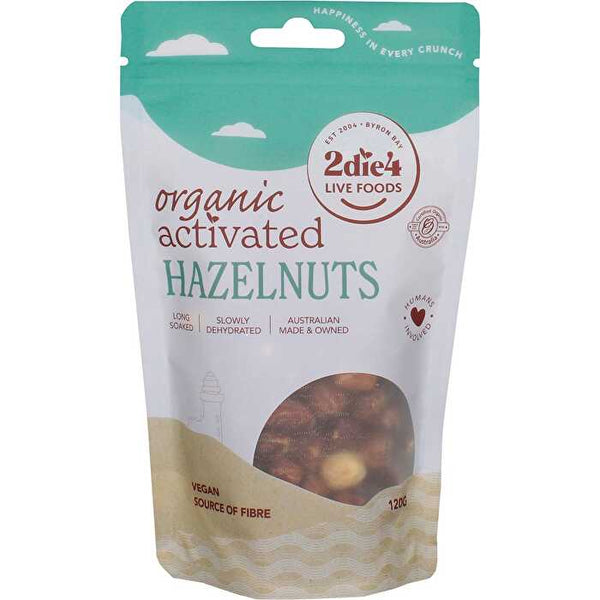2die4 Live Foods Organic Activated Hazelnuts 120g