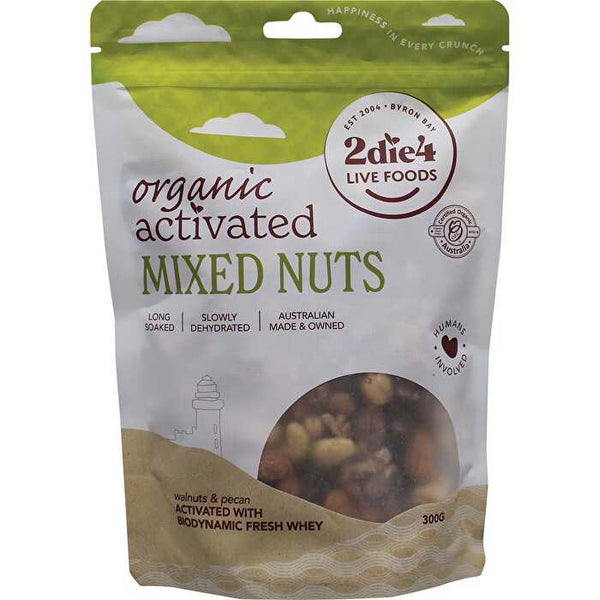 2die4 Live Foods Organic Activated Mixed Nuts Activated with Fresh Whey 300g