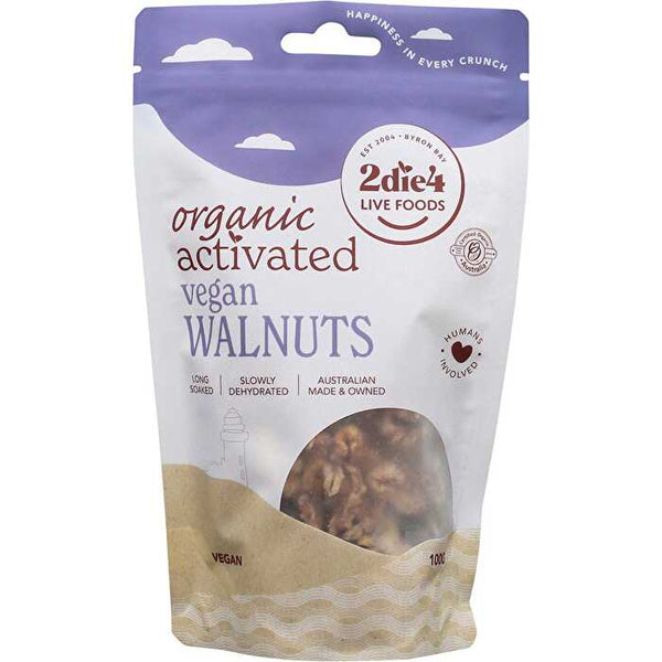 2die4 Live Foods Organic Activated Walnuts Vegan 100g