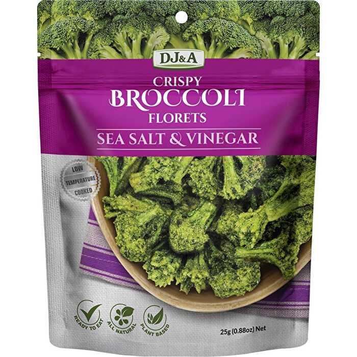Dj&a Crispy Broccoli Florets Sea Salt & Vinegar 12x25g