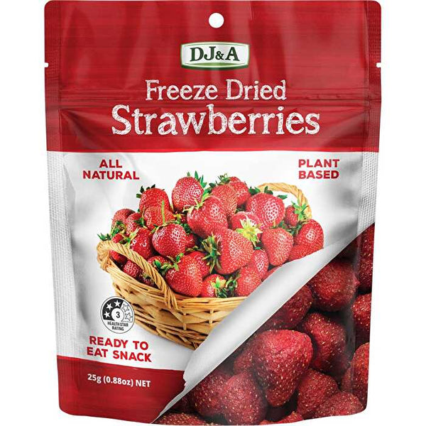 Dj&a Freeze Dried Strawberries 10x25g