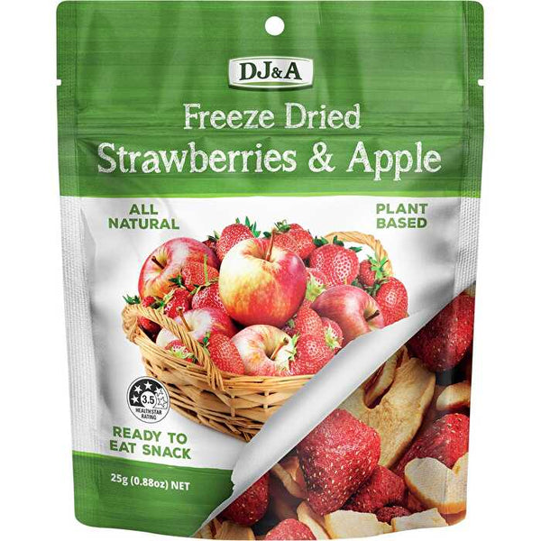 Dj&a Freeze Dried Strawberries & Apple 10x25g