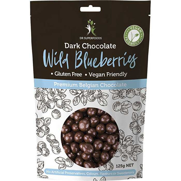 Dr Superfoods Wild Blueberries Dark Chocolate 125g