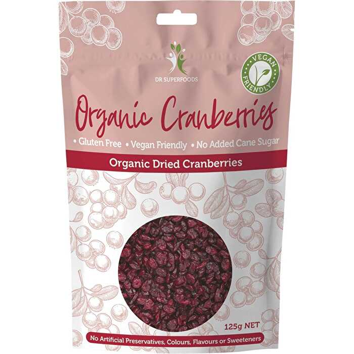 Dr Superfoods Dried Cranberries Organic 125g