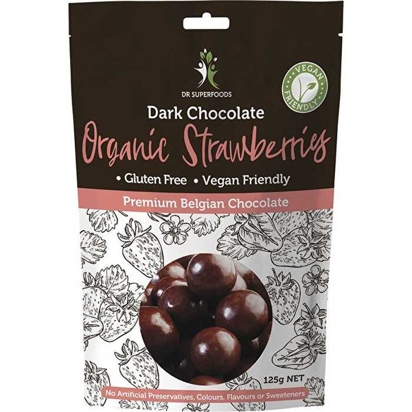 Dr Superfoods Strawberries Organic Dark Chocolate 125g