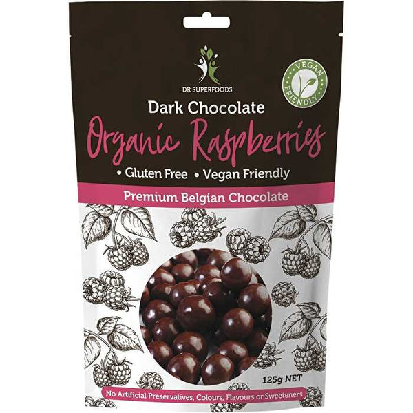Dr Superfoods Raspberries Organic Dark Chocolate 125g