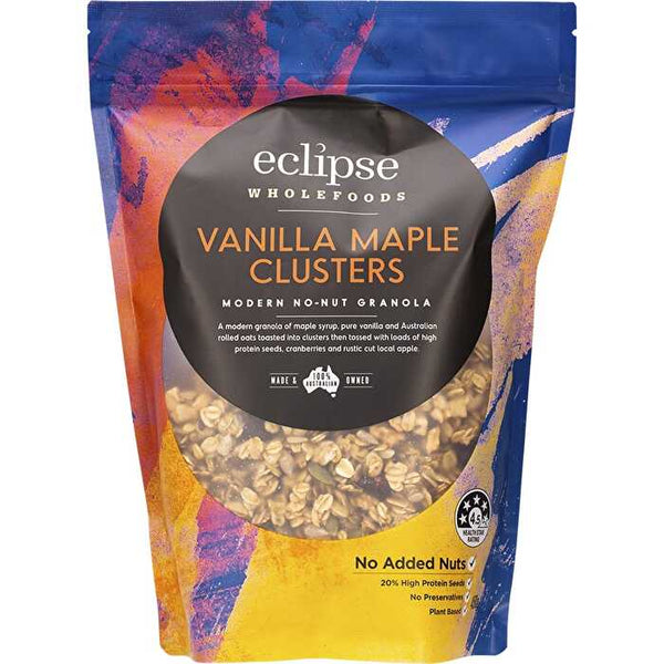 Eclipse Wholefoods Modern No-Nut Granola Vanilla Maple Clusters 450g