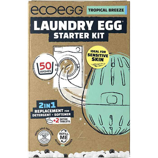 Ecoegg Laundry Egg Starter Kit 50 Washes Tropical Breeze