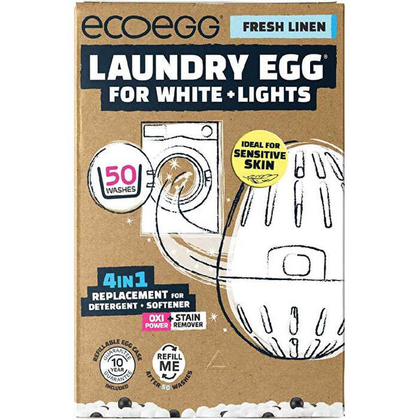 Ecoegg Laundry Egg 50 Washes Fresh Linen White+Light