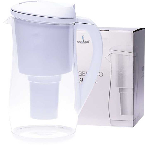 Ecobud Gentoo Glass Water Filter Jug White 1500ml