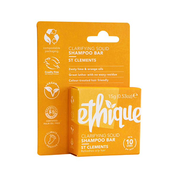 Ethique Bar Shampoo Clarifying Solid St Clements (Refreshes Oily Hair) 15g