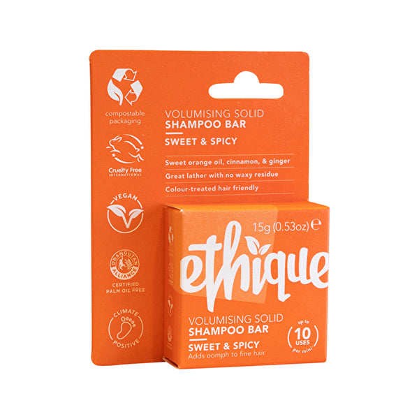 Ethique Bar Shampoo Volumising Solid Sweet & Spicy (Adds Oomph To Fine Hair) 15g