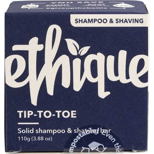 Ethique Solid Shampoo & Shaving Bar Tip to Toe 110g