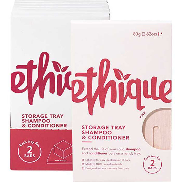 Ethique Storage Tray Shampoo & Conditioner Pink x6
