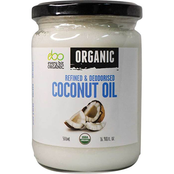 Every Bit Organic Coconut Oil Refined & Deodorised 500ml