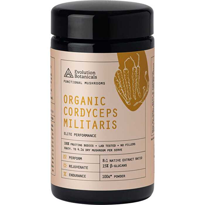 Evolution Botanicals Organic Cordyceps Militaris Elite Performance 100g