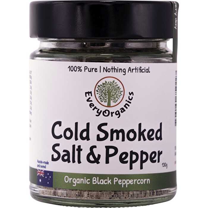 Everyorganics Cold Smoked Salt & Pepper Organic Black Peppercorn 130g