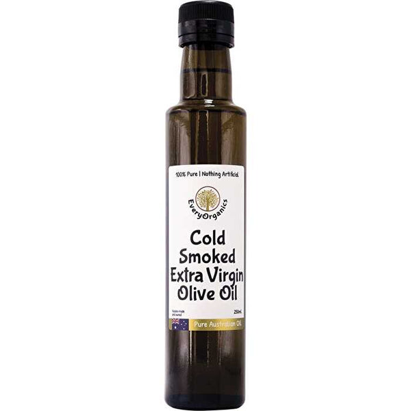 Everyorganics Cold Smoked Extra Virgin Olive Oil Pure Aust. Oil 250ml