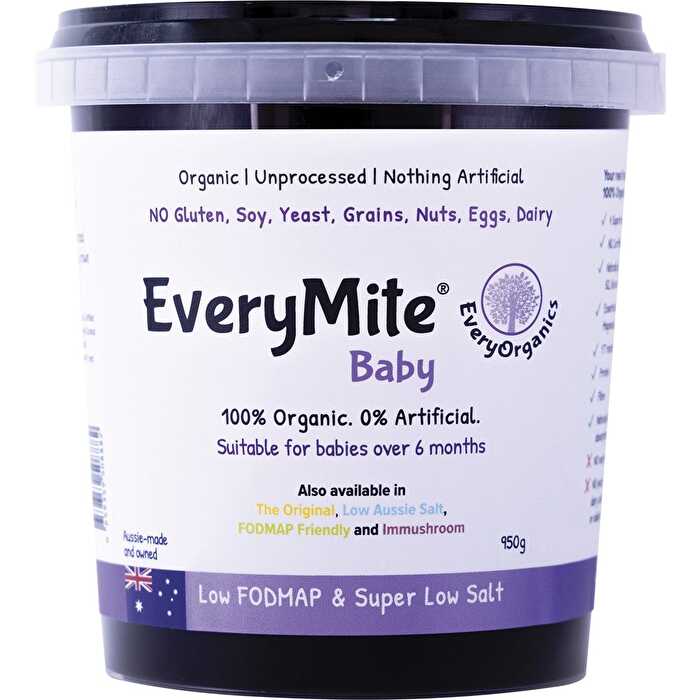 Everyorganics EveryMite Baby Low FODMAP & Super Low Salt 950g