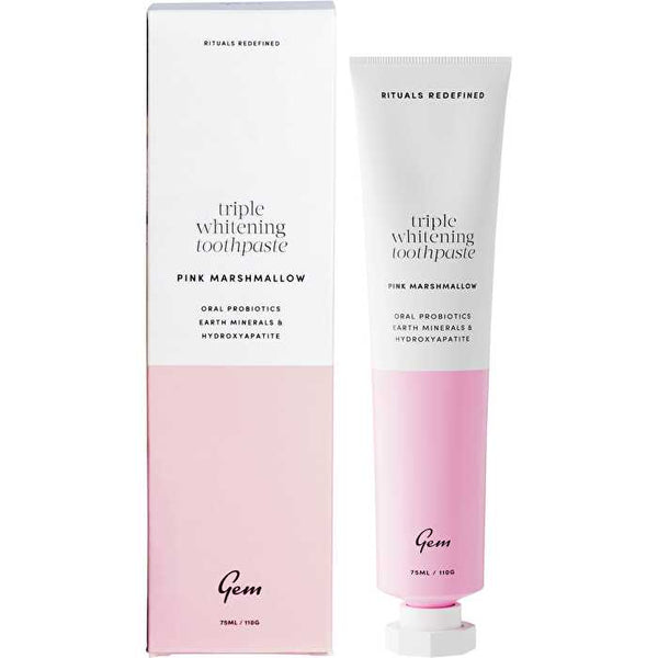 Gem Toothpaste Triple Whitening Pink Marshmallow 110g