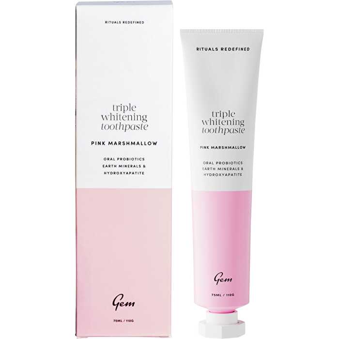 Gem Toothpaste Triple Whitening Pink Marshmallow 110g