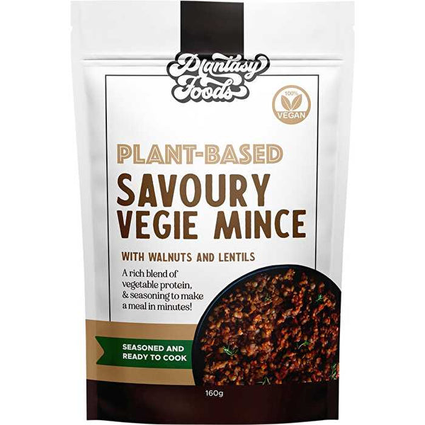 Plantasy Foods Walnut & Lentil Savoury Vegie Mince 160g