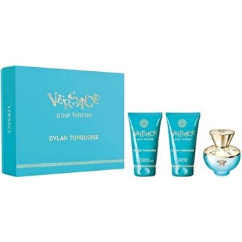 Versace Dylan Turquoise 3pc Set - Eau De Toilette & Perfumed Body Gel & Bath & Shower Gel 50ml