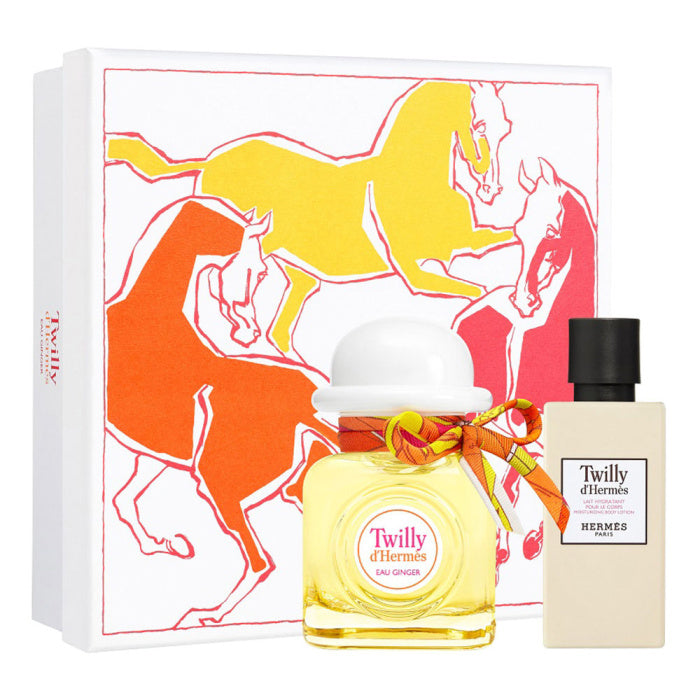 Hermes Twilly Eau Ginger 2pc Women Gift Set - Eau De Parfum & Body Lotion 50ml 35ml