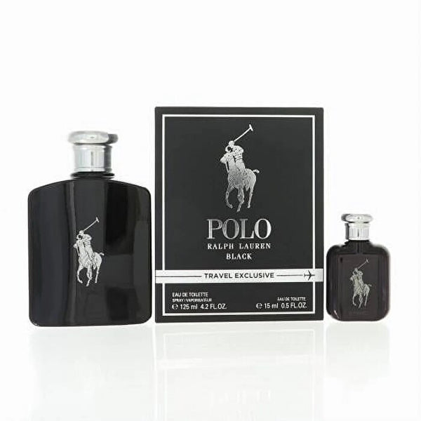 Ralph Lauren Polo Black 2pc Set - Eau De Toilette & Travel Spray 15ml 125ml