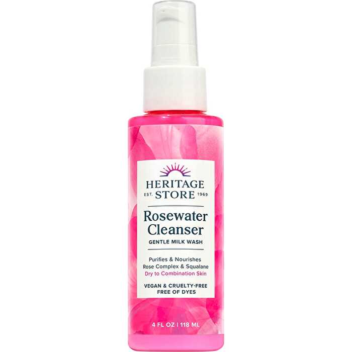Heritage Store Rosewater Cleanser Dry to Combination Skin 118ml