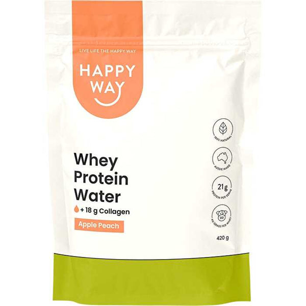 Happy Way HAPPY WAY Whey Protein Water Apple Peach 420g