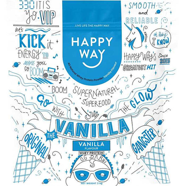 Happy Way Whey Protein Powder Vanilla 2kg
