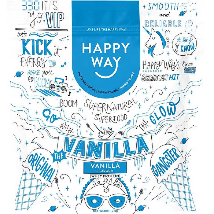 Happy Way Whey Protein Powder Vanilla 2kg