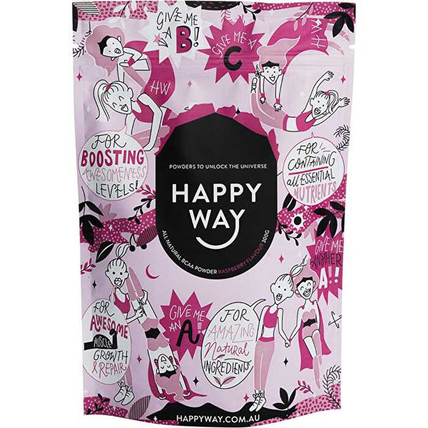 Happy Way BCAA Powder Raspberry 300g