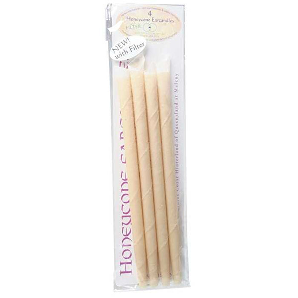 Honeycone Ear Candles with Filter 100% Unbleached Cotton 4pk