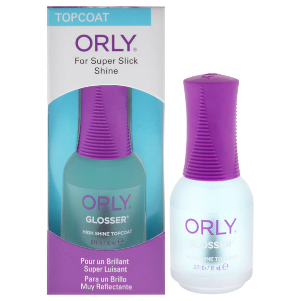 Orly Glosser High Shine Topcoat by Orly for Women - 0.6 oz Nail Polish