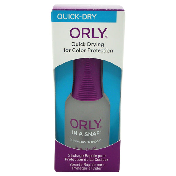 Orly In-A-Snap Quick-Dry Topcoat by Orly for Women - 0.6 oz Nail Polish