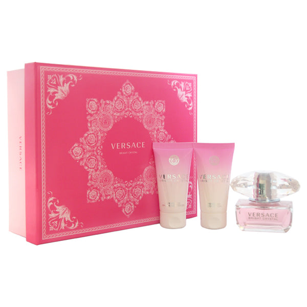 Versace Versace Bright Crystal by Versace for Women - 3 Pc Gift Set 1.7oz EDT Spray, 1.7oz Perfumed Bath and Shower Gel, 1.7oz Perfumed Body Lotion