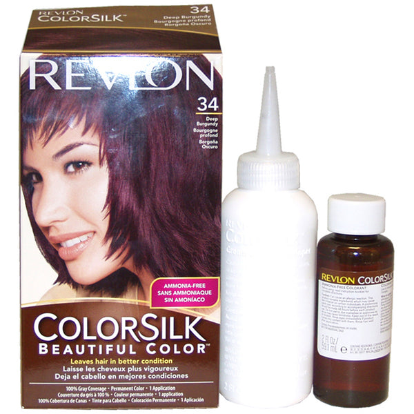 Revlon Colorsilk Beautiful Color - 34 Deep Burgundy by Revlon for Unisex - 1 Application Hair Color