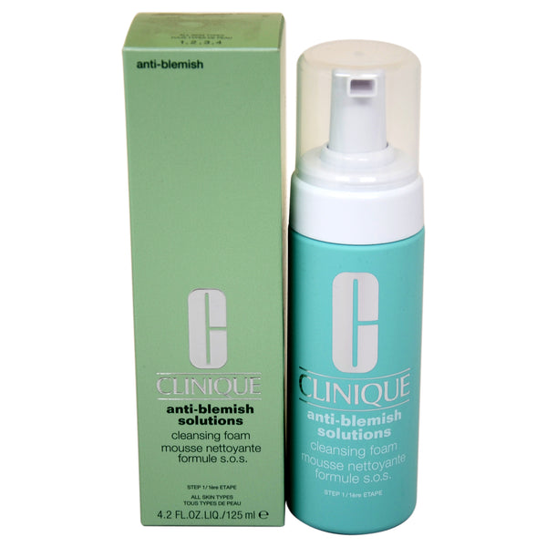 Clinique Anti-Blemish Solutions Cleansing Foam (All Skin Types) by Clinique for Unisex - 4.2 oz Cleansing Foam