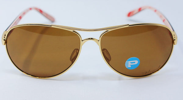 Oakley Feedback OO4079-08 - Polished Gold-Bronze Polarized by Oakley for Women - 59-13-135 mm Sunglasses