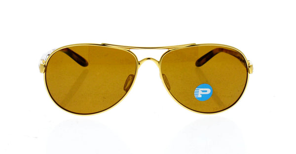 Oakley Tie Breaker OO4108-03 - Satin Gold-Bronze Polarized by Oakley for Women - 56-13-135 mm Sunglasses